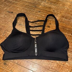 Victoria’s Secret black ultimate push-up cutaway racerback M bra